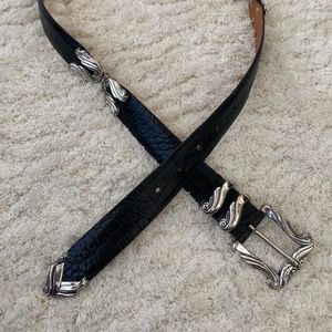 Brighton Belt - Black Italian Calf Skin